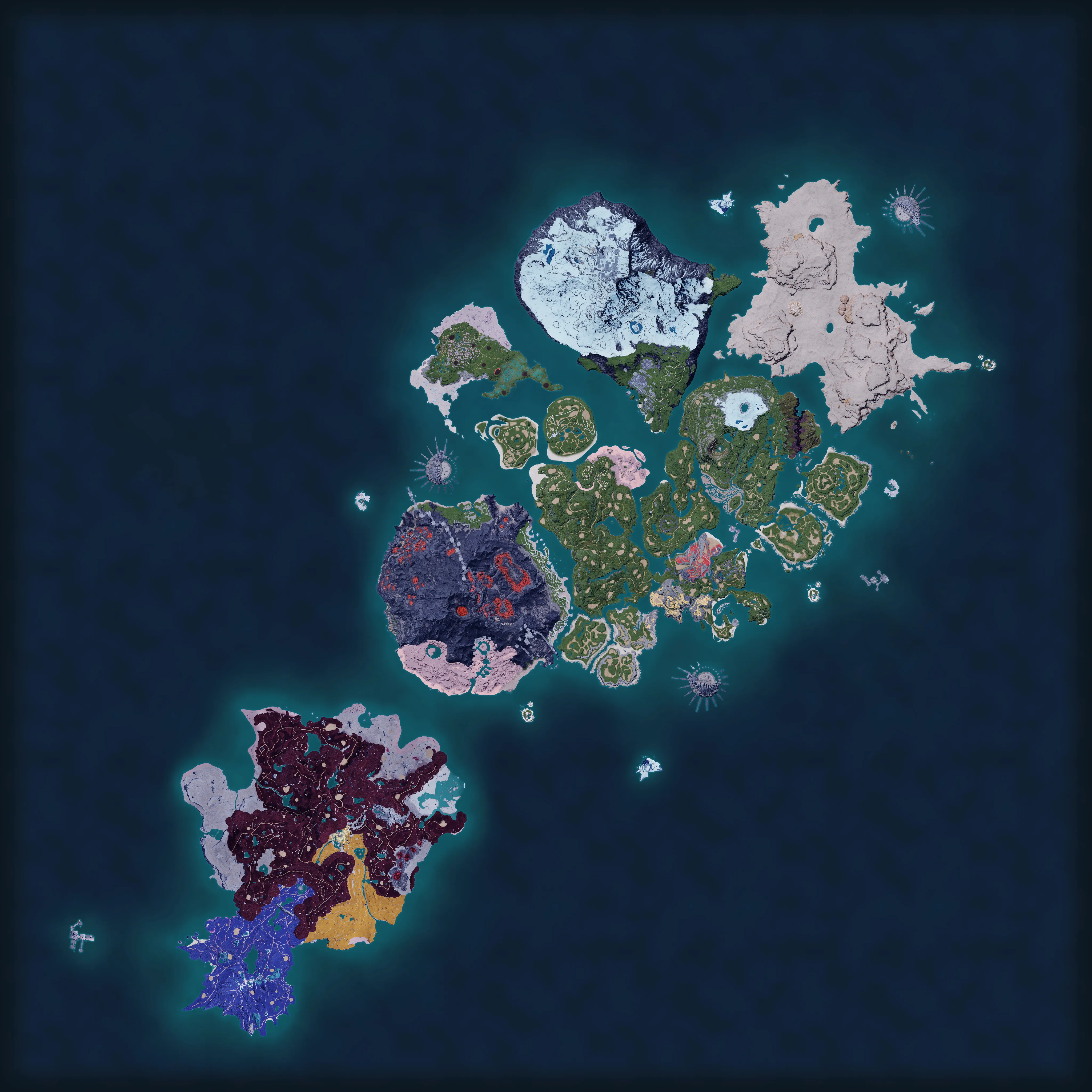 Palworld world map